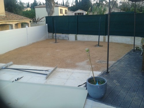 Mise en place du tout venant 0.20 à Vitrolles